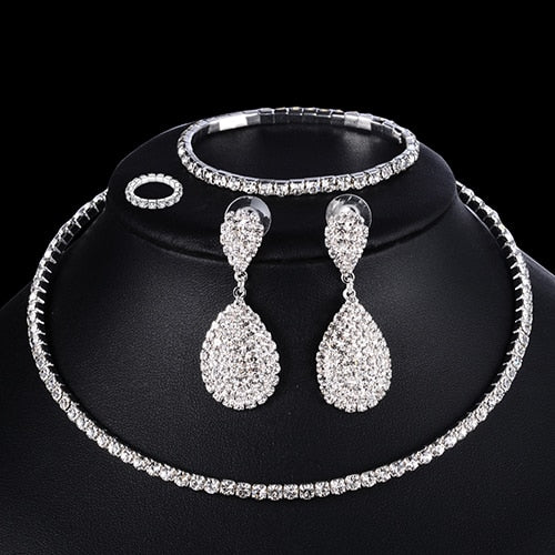 4pc Luxury Bridal Jewelry Set