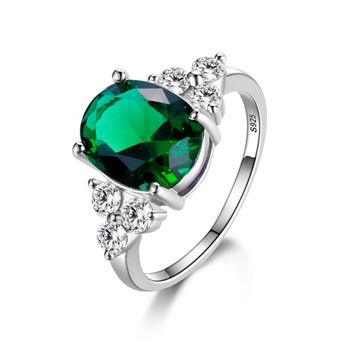 Multicolor Women's Ring With Oval Gemstone