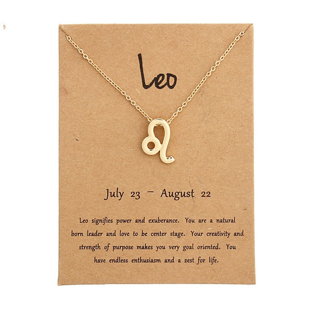 Constellation Pendant Zodiac Sign Necklace