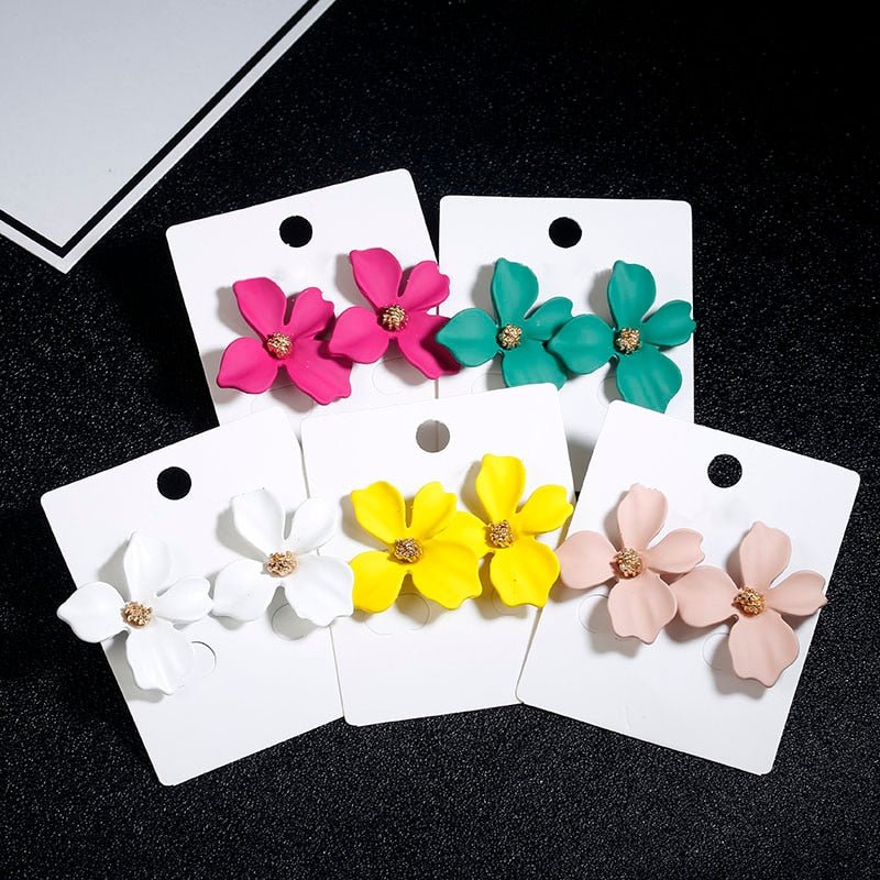 Korean Style Cute Flower Stud Earrings