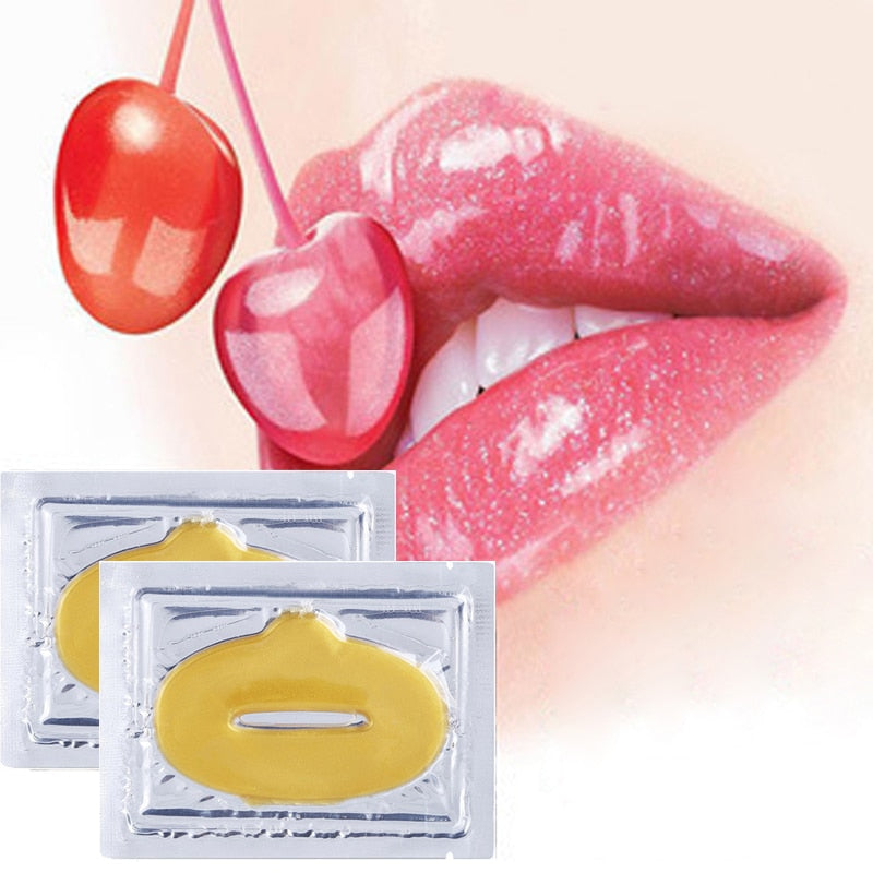 10 PCS GOLD CRYSTAL COLLAGEN LIP MASK