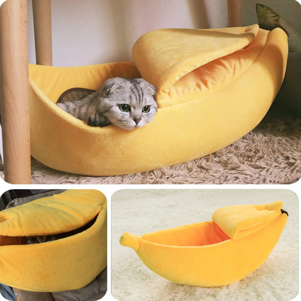 Portable Banana Cushion Dog/Cat Bed