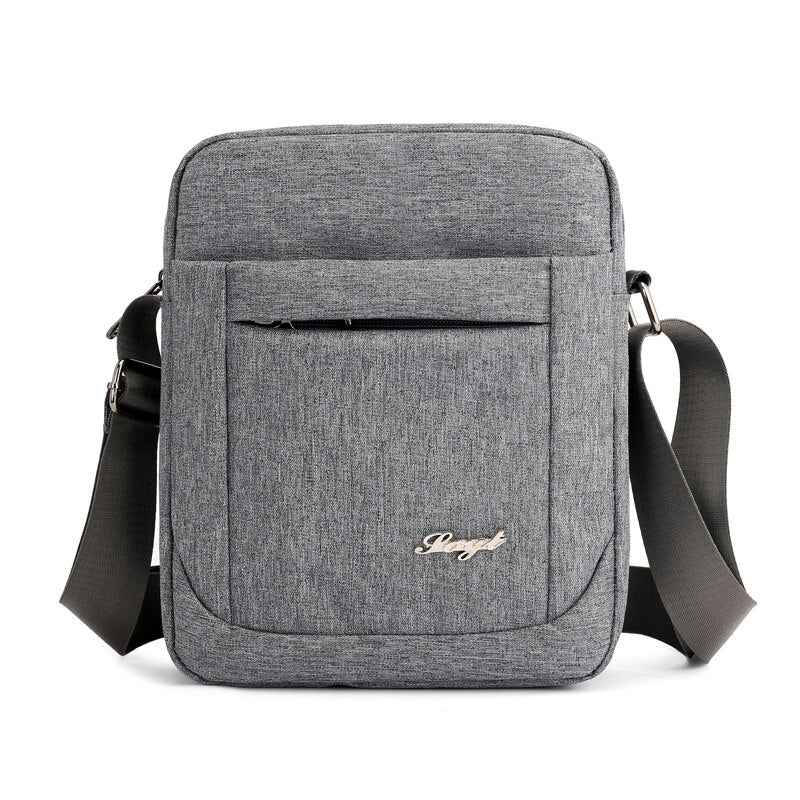 Solid Flap Nylon Messenger Bag