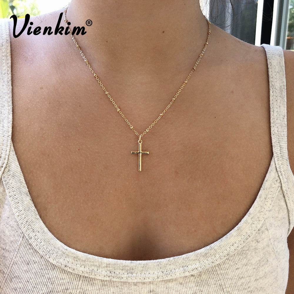 Gold Chain Cross Necklace