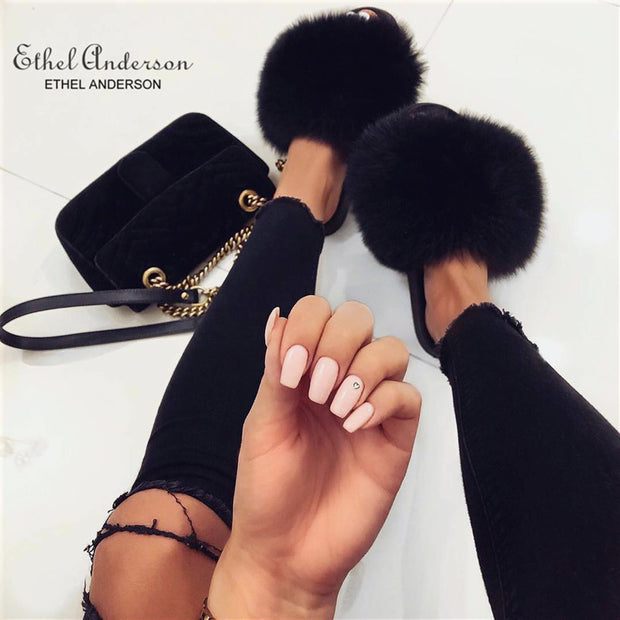 Fashion Fur Slide Slippers